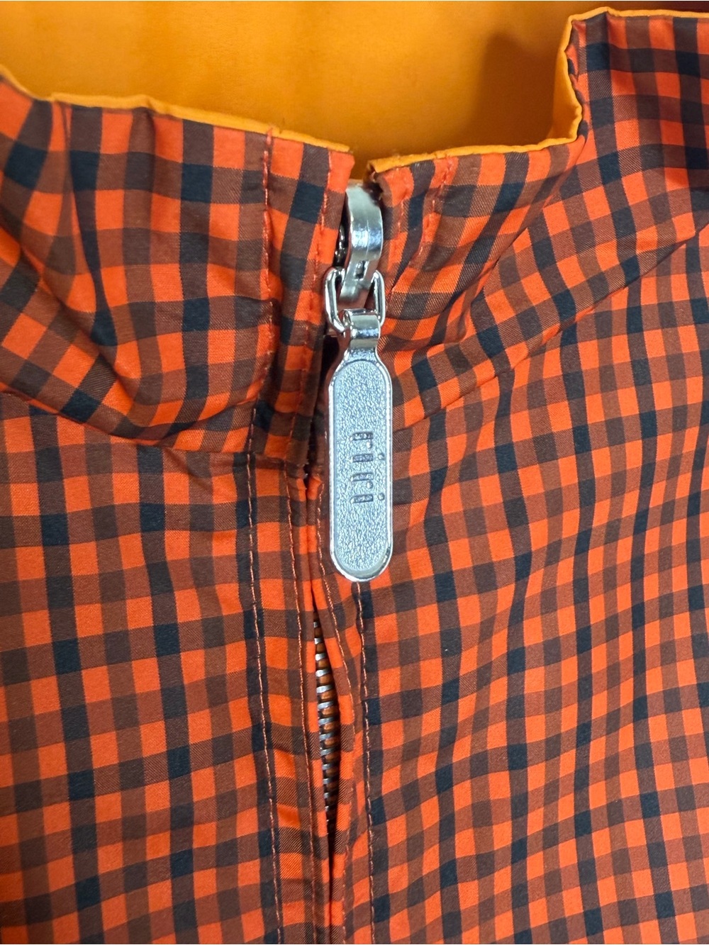 Vintage Aquascutum London Reversible Harrington Full Zip Jacket Womens 8 Orange - Picture 6 of 10